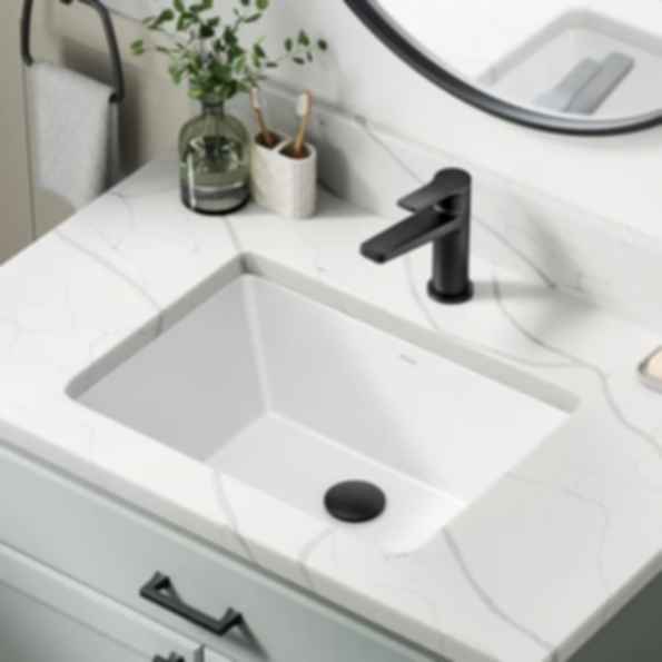 Elavo™ 20 1/4" Rectangular Porcelain Ceramic Undermount Bathroom Sink in White with Overflow Drain