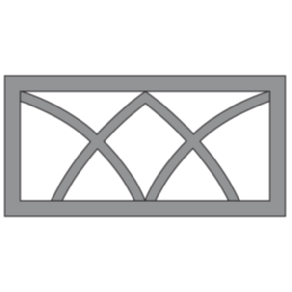 Double Gothic Transom Grid