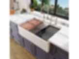 NOZLOO 33" Reversible Fluted Apron Fireclay Farmhouse Sink with Workstation Kit