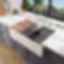 NOZLOO 33" Reversible Fluted Apron Fireclay Farmhouse Sink with Workstation Kit
