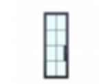 Lite 8 Single Steel French Door, 36 x 96 in