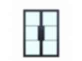 3 Lite Double Steel Door, 72 x 96 in