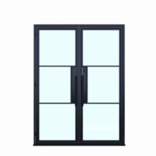 3 Lite Double Steel Door, 72 x 96 in