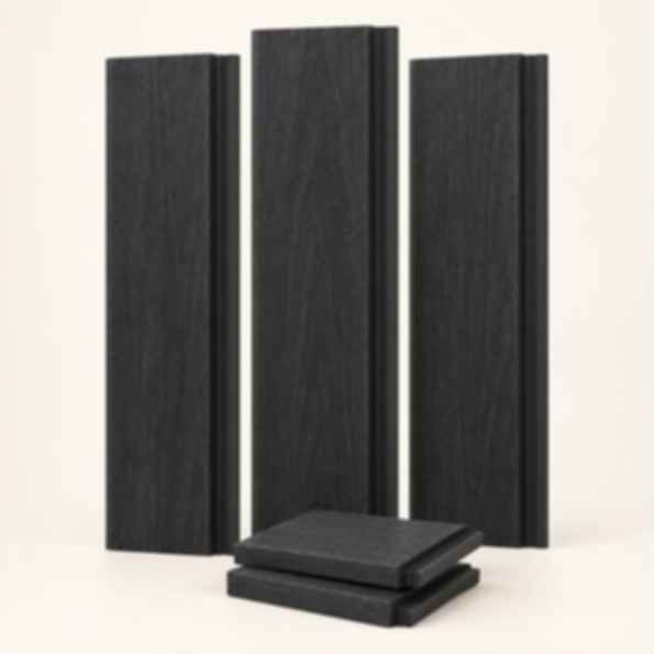 Exterior Shiplap Cladding Wall Panel, Black/Charcoal
