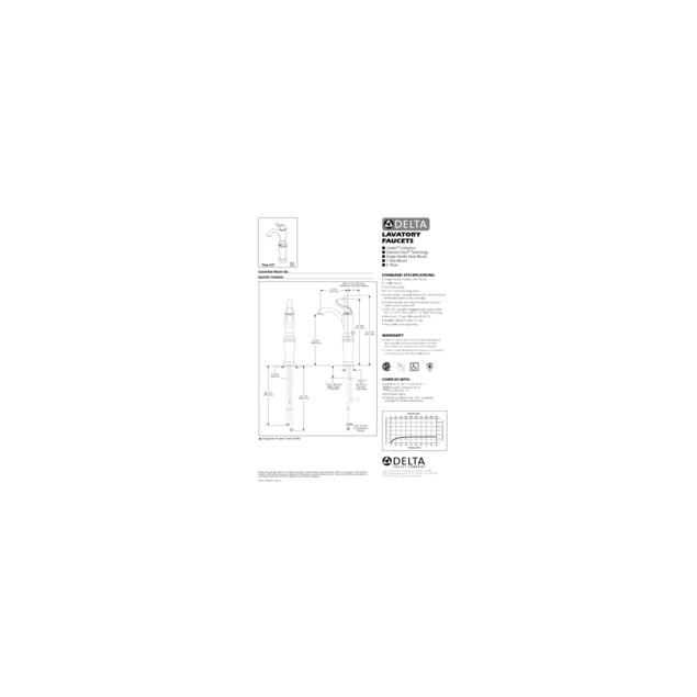 Linden single handle lavatory