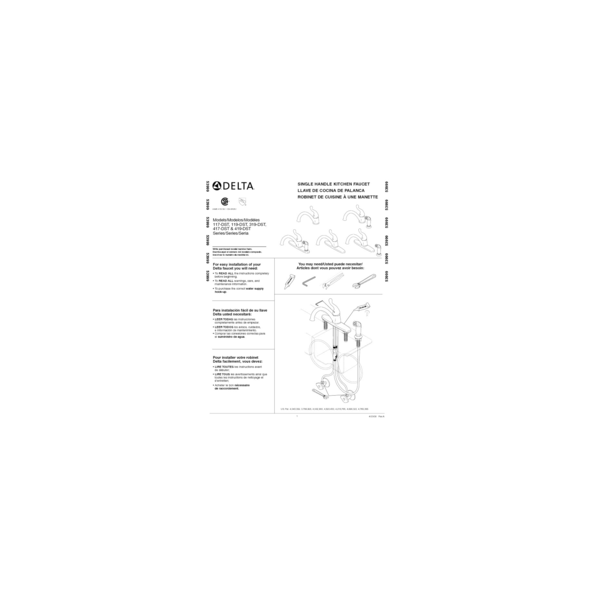 Talbott Single Handle Kitchen Faucet With Side Sprayer 2 Hole 4