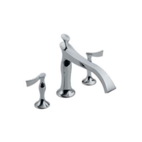 Brizo-RSVP Polished Chrome 3-Hole Roman Tub With Lever Handles