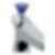 Brizo-RSVP Polished Chrome 3-Hole Roman Tub Wth Lever Handles And Blue Glass Finial