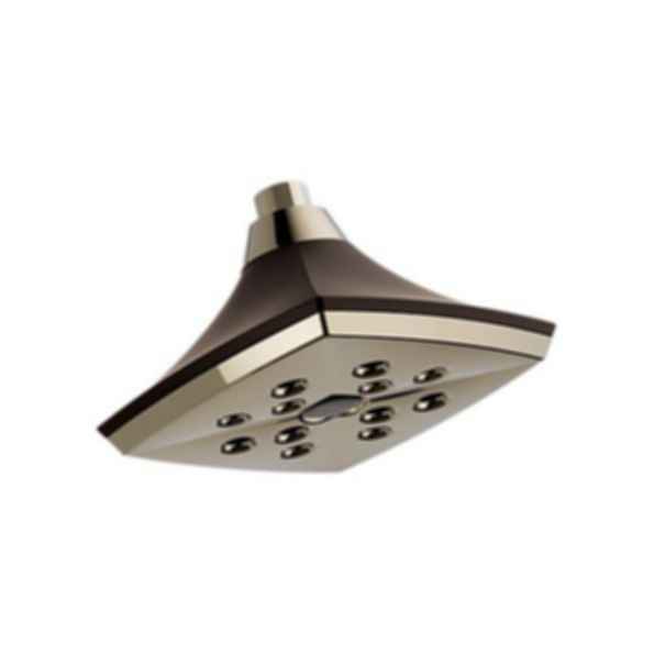 Charlotte Single Function Raincan - Polished Nickel-Cocoa Bronze
