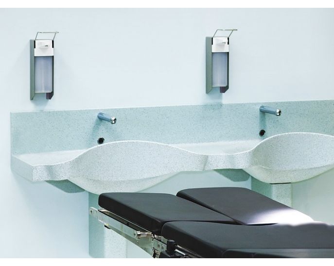 Double wallmounted Solid Surface washbasin AVONITE Washbasin