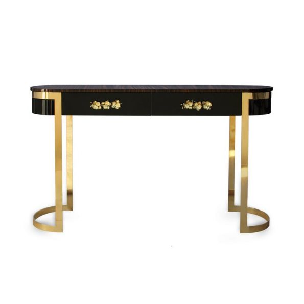 Orchidea Lacquered Console Table With Drawers Modlar