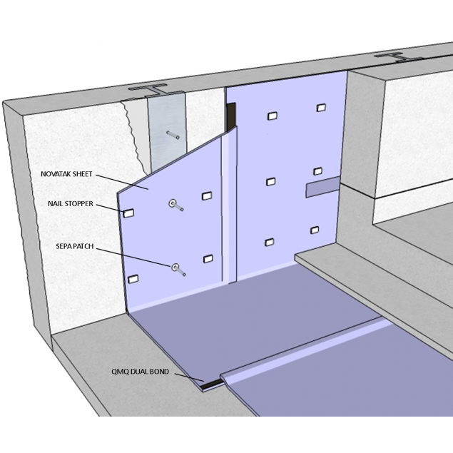 Novatak preapplied waterproofing membrane
